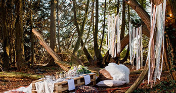 inspiratiefoto bruiloft in het bos