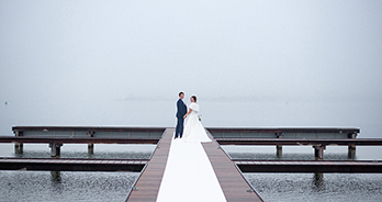 Trouwfoto bij Fletcher Hotel-Restaurant Het Veerse Meer