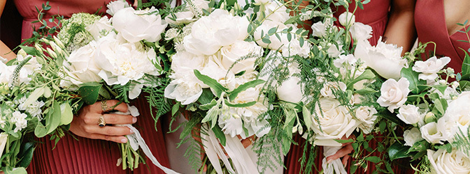 672 x 250 Bloemen bruidsmeisje