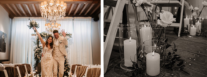 672 x 250 Sloet Moermond kaarsen en bruidspaar styled shoot