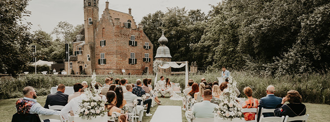 672 x 250 Ceremonie Bruiloft Fletcher Trouwen Styled Shoot