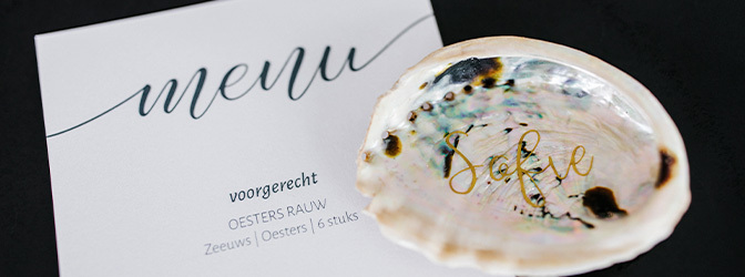 672 x 250 Menukaart Diner Oester Styled Shoot Fletcher Trouwen