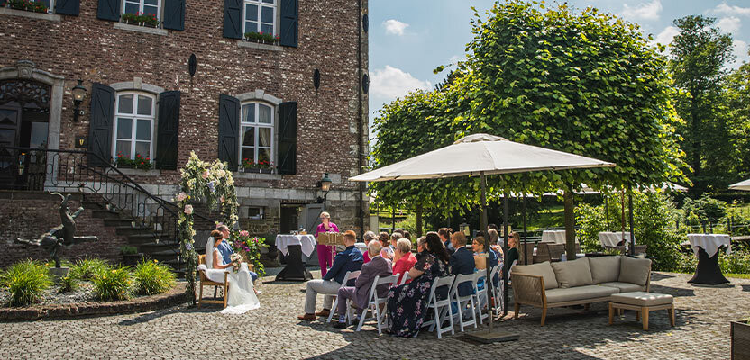 Trouwopstelling bij Kasteel Erenstein