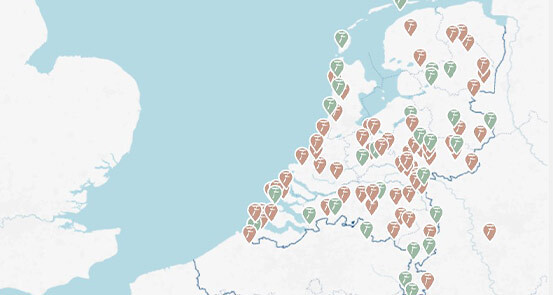 Bekijk alle locaties op de kaart