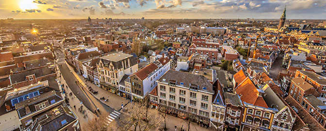 Luchtfoto van Groningen