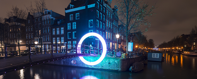 Illustratie van Amsterdam Light Festival
