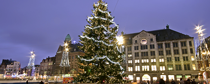 Grote kerstboom op de Dam