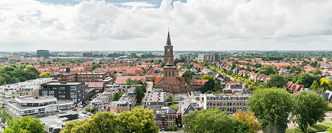 Luchtfoto van Leeuwarden