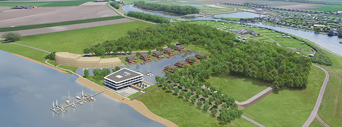 Luchtfoto van Fletcher Hotel-Restaurant Het Veerse Meer
