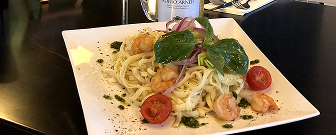 Culinair pasta gerecht bij Laguna