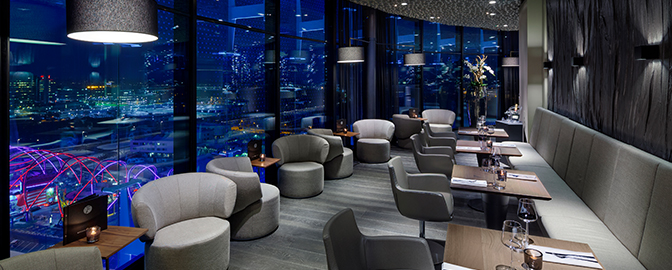 Sfeerbeeld van lounge ruimte van Fletcher Hotel Amsterdam