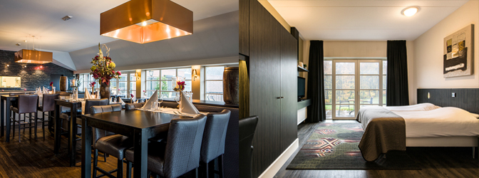 Restaurant van hotelkamer van Fletcher Landgoed Hotel Holthurnsche Hof