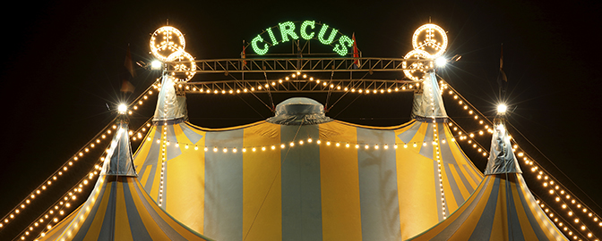 Circustent 's nachts