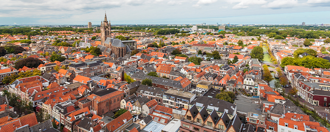 Luchtfoto van Delft